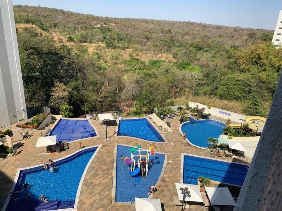 Rio Quente -Flat Park Veredas-Vista paras Piscinas - Margens do Rio Estão Interditadas por Tempo Indeterminado Exterior foto